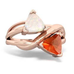 Opal Split Band Swirl 14K Rose Gold ring R2341