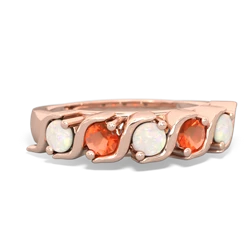 Opal Anniversary Band 14K Rose Gold ring R2089