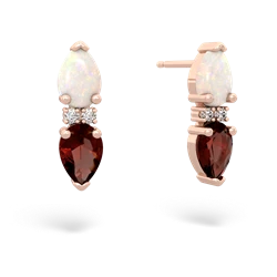 Opal Bowtie Drop 14K Rose Gold earrings E0865