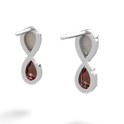 Opal Infinity 14K White Gold earrings E5050