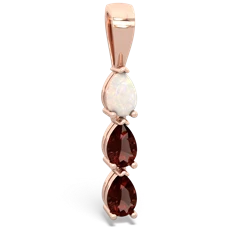 Opal Dew Drops 14K Rose Gold pendant P2251