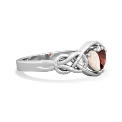 Opal Celtic Love Knot 14K White Gold ring R5420