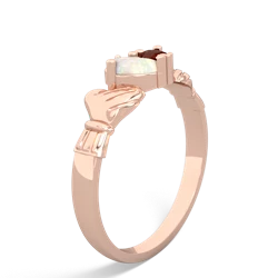 Opal 'Our Heart' Claddagh 14K Rose Gold ring R2388