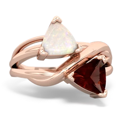 Opal Split Band Swirl 14K Rose Gold ring R2341