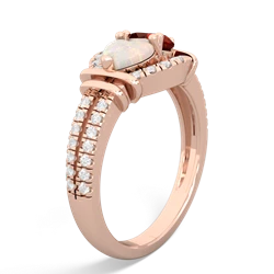 Opal Art-Deco Keepsake 14K Rose Gold ring R5630