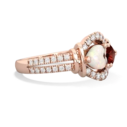 Opal Art-Deco Keepsake 14K Rose Gold ring R5630