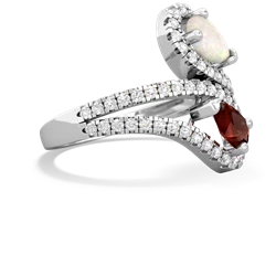 Opal Diamond Dazzler 14K White Gold ring R3000