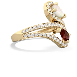 Opal Diamond Dazzler 14K Yellow Gold ring R3000