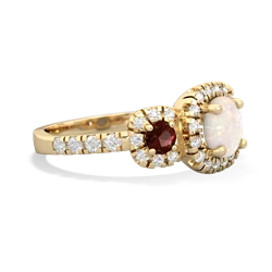 Opal Regal Halo 14K Yellow Gold ring R5350