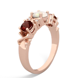 Opal Hugs And Kisses 14K Rose Gold ring R5016