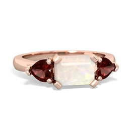 Opal Three Stone 14K Rose Gold ring R5235