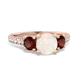 Opal Pave Trellis 14K Rose Gold ring R5500