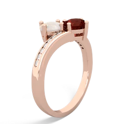 Opal Channel Set Two Stone 14K Rose Gold ring R5303