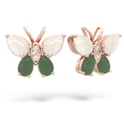 Opal Butterfly 14K Rose Gold earrings E2215