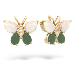 Opal Butterfly 14K Yellow Gold earrings E2215