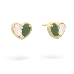 Opal 'Our Heart' 14K Yellow Gold earrings E5072