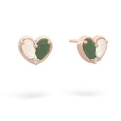 Opal 'Our Heart' 14K Rose Gold earrings E5072