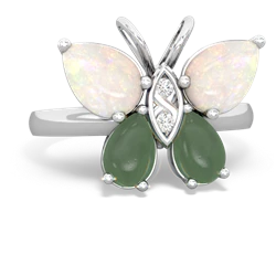 Opal Butterfly 14K White Gold ring R2215