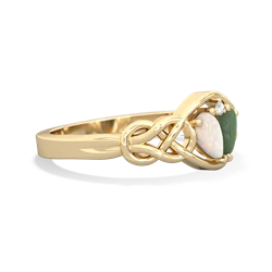 Opal Celtic Love Knot 14K Yellow Gold ring R5420