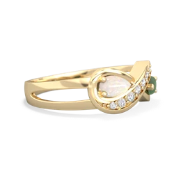 Opal Diamond Infinity 14K Yellow Gold ring R5390