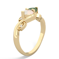 Opal Floral Elegance 14K Yellow Gold ring R5790