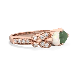 Opal Diamond Butterflies 14K Rose Gold ring R5601