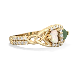 Opal Sparkling Celtic Knot 14K Yellow Gold ring R2645