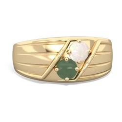 Opal Men's Streamline 14K Yellow Gold ring R0460