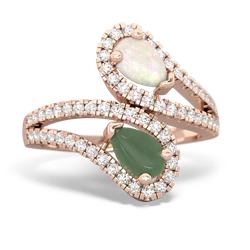 Opal Diamond Dazzler 14K Rose Gold ring R3000