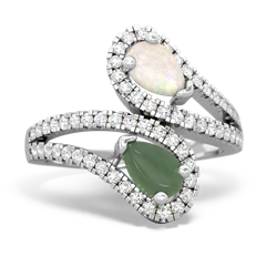 Opal Diamond Dazzler 14K White Gold ring R3000