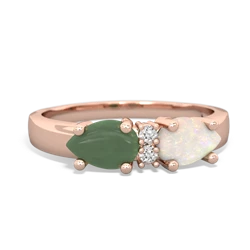 Opal Pear Bowtie 14K Rose Gold ring R0865