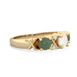 Opal Hugs And Kisses 14K Yellow Gold ring R5016