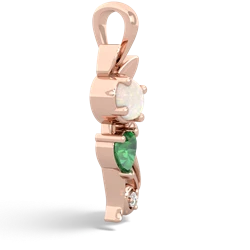 Opal Kitten 14K Rose Gold pendant P5780