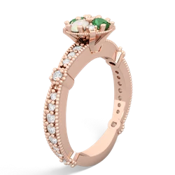 Opal Sparkling Tiara Cluster 14K Rose Gold ring R26293RD