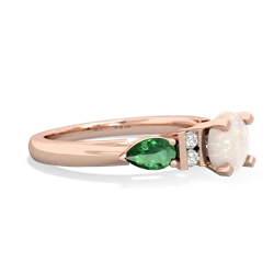 Opal 6Mm Round Eternal Embrace Engagement 14K Rose Gold ring R2005