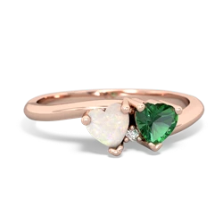 Opal Sweethearts 14K Rose Gold ring R5260