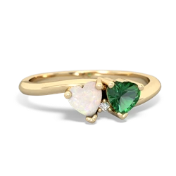 Opal Sweethearts 14K Yellow Gold ring R5260