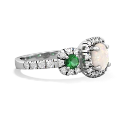 Opal Regal Halo 14K White Gold ring R5350