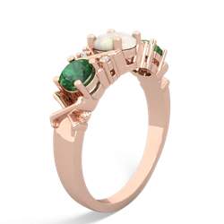 Opal Hugs And Kisses 14K Rose Gold ring R5016