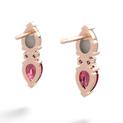 Opal Bowtie Drop 14K Rose Gold earrings E0865