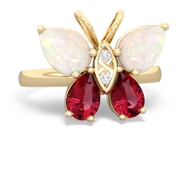 Opal Butterfly 14K Yellow Gold ring R2215