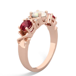 Opal Hugs And Kisses 14K Rose Gold ring R5016