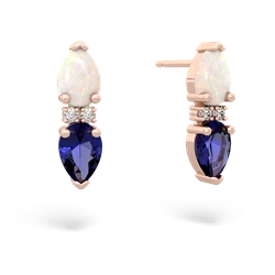 Opal Bowtie Drop 14K Rose Gold earrings E0865