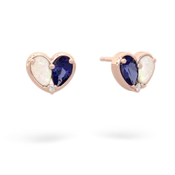 Opal 'Our Heart' 14K Rose Gold earrings E5072