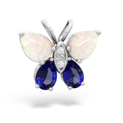 Opal Butterfly 14K White Gold pendant P2215