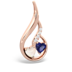 Opal Keepsake Curves 14K Rose Gold pendant P5450