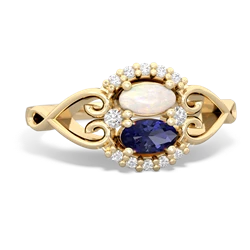 Opal Love Nest 14K Yellow Gold ring R5860