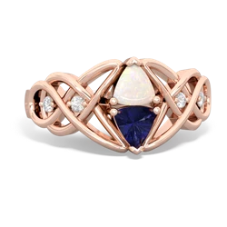 Opal Keepsake Celtic Knot 14K Rose Gold ring R5300