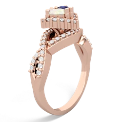 Opal Diamond Twist 'One Heart' 14K Rose Gold ring R2640HRT