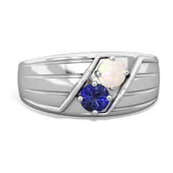 Opal Men's Streamline 14K White Gold ring R0460